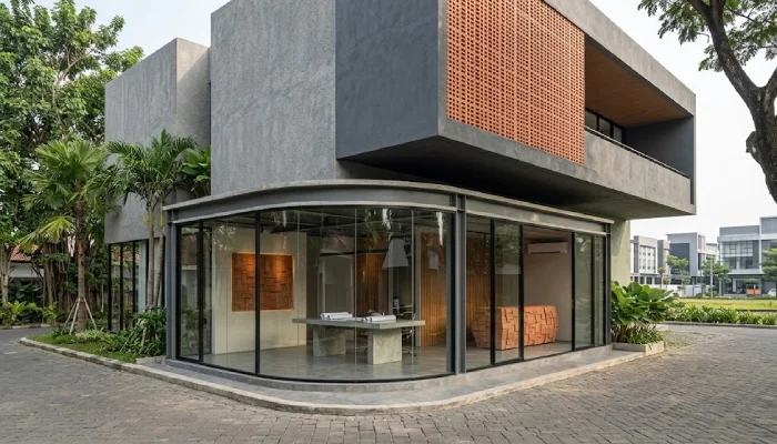 Desain Kantor Sentuhan Industrial